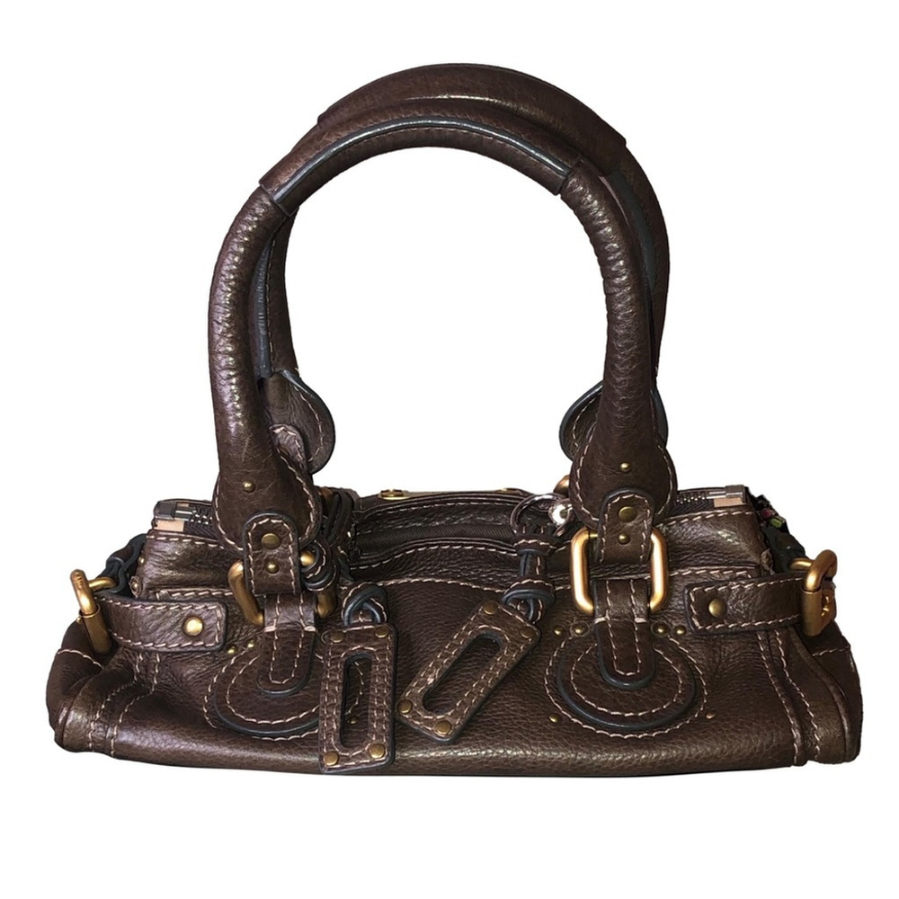 SOLD CHLOE Paddington Brown Leather Mini Bag with Lock Key Dust Bag COA MINT - Picture 4 of 17